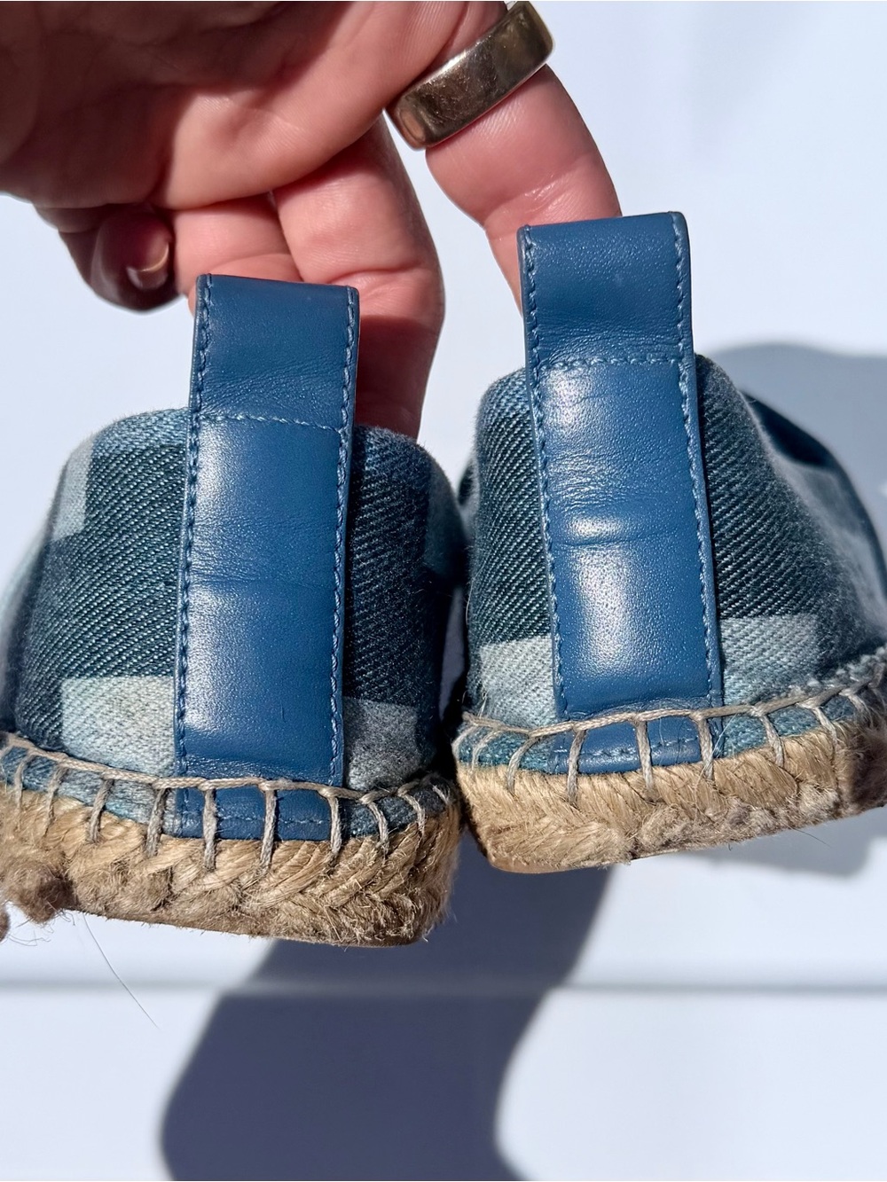 Louis Vuitton Patchwork Denim Espadrilles in Various Blues - Picture 7 of 8